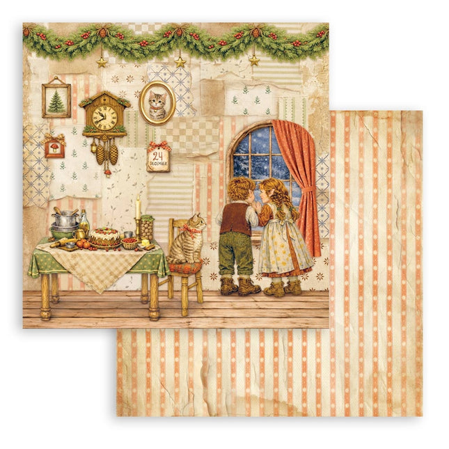Bloc de papier imprimé pour scrapbooking et loisirs créatifs, 10 feuilles, cm 20,3X20,3 (8"X8") - Silent Night