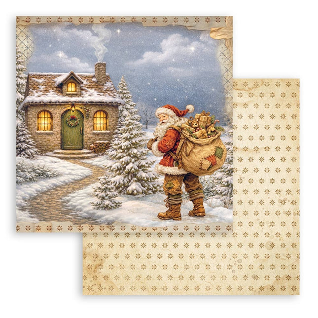 Bloc de papier imprimé pour scrapbooking et loisirs créatifs, 10 feuilles, cm 20,3X20,3 (8"X8") - Silent Night