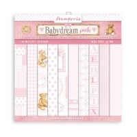 Sélection de fonds BabyDream Rose, bloc de papiers - 20,3x20,3 cm - 10 feuilles