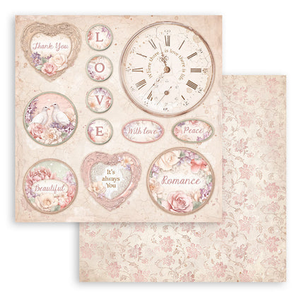 Bloc de papiers Romance Forever - 20,3x20,3 cm - 10 feuilles