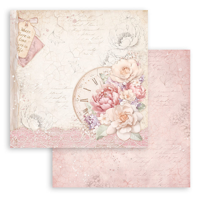 Scrapbooking Small Pad 10 sheets cm 20,3X20,3 (8"X8") - Romance Forever