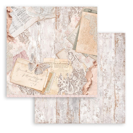 Bloc de papiers Romance Forever - 20,3x20,3 cm - 10 feuilles