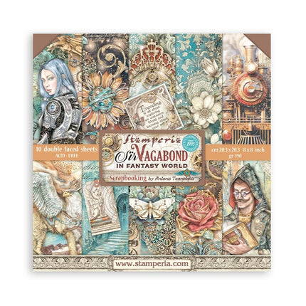 Bloc de papiers Sir Vagabond in Fantasy World - 20,3x20,3 cm - 10 feuilles