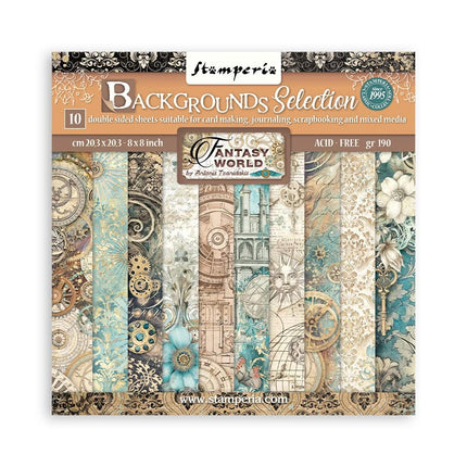 Paperpad Sir Vagabond in Fantasy World Backgrounds Selection - 20,3x20,3 cm - 10 vellen