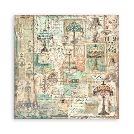 Paperpad Brocante Antiques Enkelzijdig - 20,3x20,3 cm - 22 vellen