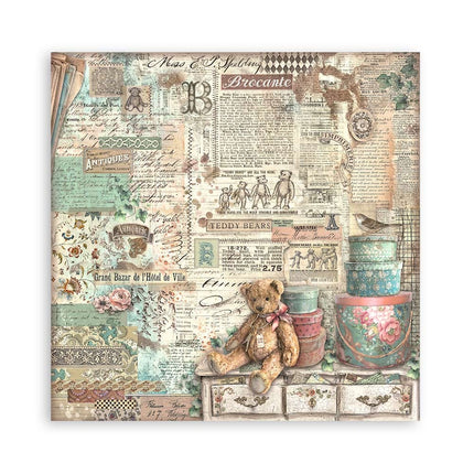 Paperpad Brocante Antiques Enkelzijdig - 20,3x20,3 cm - 22 vellen