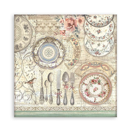 Paperpad Brocante Antiques Enkelzijdig - 20,3x20,3 cm - 22 vellen