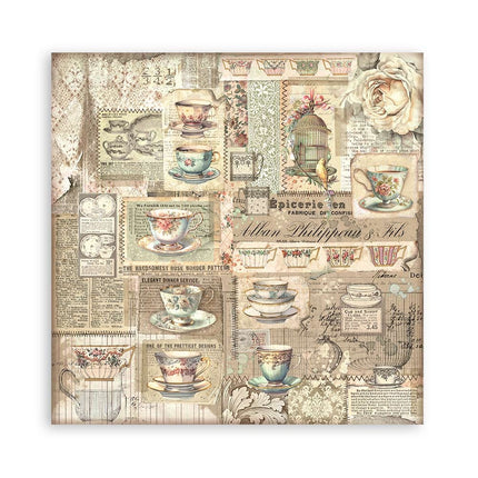 Paperpad Brocante Antiques Enkelzijdig - 20,3x20,3 cm - 22 vellen