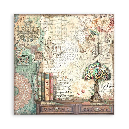 Paperpad Brocante Antiques Enkelzijdig - 20,3x20,3 cm - 22 vellen