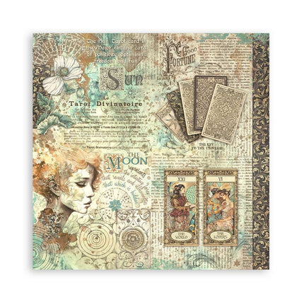 Bloc de papiers Fortune simple face - 20,3x20,3 cm - 22 feuilles
