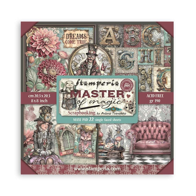 Bloc de papiers Master of Magic simple face - 20,3x20,3 cm - 22 feuilles
