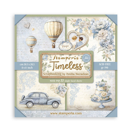 Bloc de papiers Timeless simple face - 20,3x20,3 cm - 22 feuilles