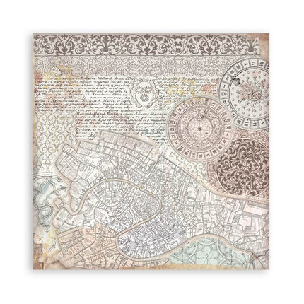 Bloc de papiers Venice City of Art simple face - 20,3x20,3 cm - 22 feuilles
