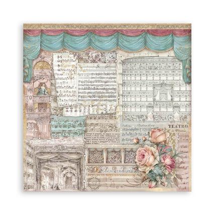 Bloc de papiers Venice City of Art simple face - 20,3x20,3 cm - 22 feuilles