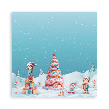 Paperpad Candy Christmas Enkelzijdig - 20,3x20,3 cm - 22 vellen