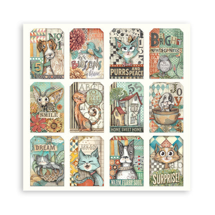 Paperpad Furry Friends Enkelzijdig - 20,3x20,3 cm - 22 vellen