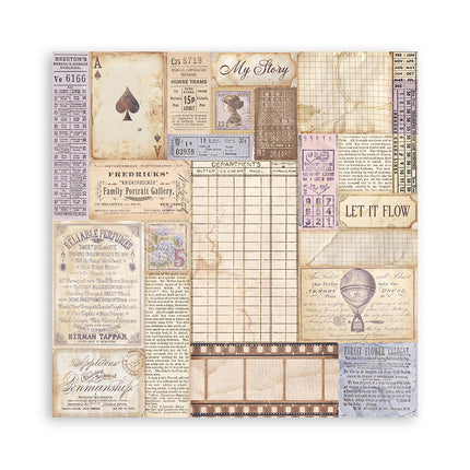 Bloc de papiers Quiet Days recto seul - 20,3x20,3 cm - 22 feuilles