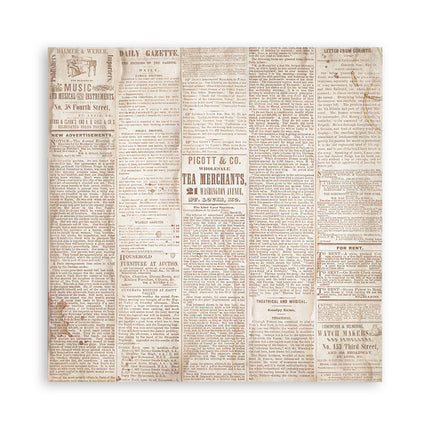 Bloc de papiers Quiet Days recto seul - 20,3x20,3 cm - 22 feuilles