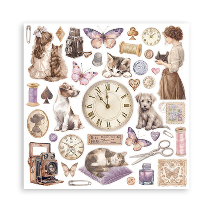 Bloc de papiers Quiet Days recto seul - 20,3x20,3 cm - 22 feuilles