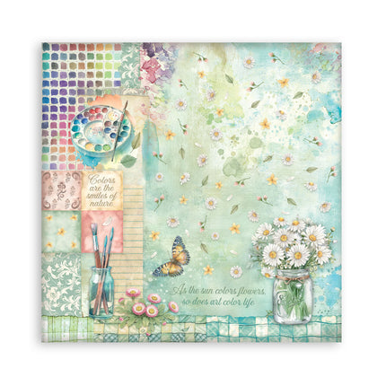 Bloc de scrapbooking 22 feuilles cm 20,3X20,3 (8"X8") recto simple Daisy Art
