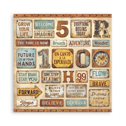 Bloc de scrapbooking 22 feuilles cm 20,3X20,3 (8"X8") recto simple A new Beginning