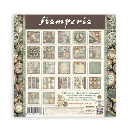 Bloc de papier imprimé pour scrapbooking et loisirs créatifs, 22 feuilles, 20,3X20,3 cm (8"X8"), recto simple, Gardens of Time