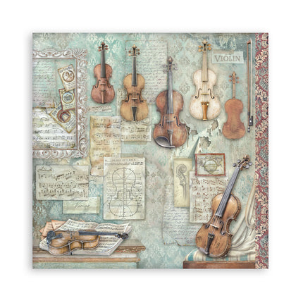 Bloc imprimé de scrapbooking pour loisirs créatifs 22 feuilles cm 20,3X20,3 (8"X8") Recto simple Symphony