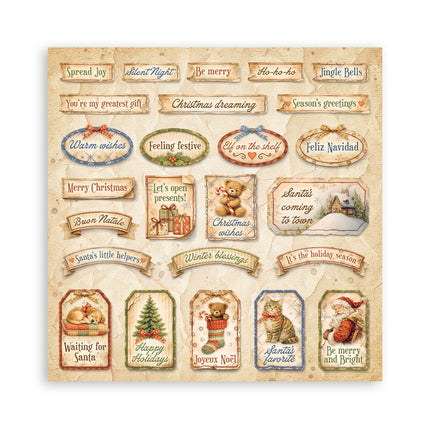 Bloc de papier imprimé pour scrapbooking et loisirs créatifs, 22 feuilles, cm 20,3X20,3 (8"X8"), recto simple, Silent Night