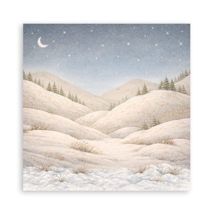 Bloc de papier imprimé pour scrapbooking et loisirs créatifs, 22 feuilles, cm 20,3X20,3 (8"X8"), recto simple, Silent Night