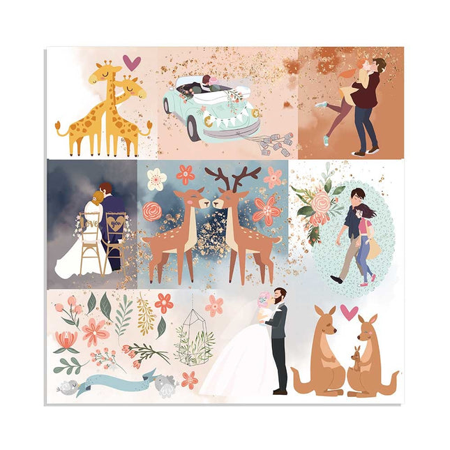 Paperpad Love Story Enkelzijdig - 30,5x30,5 cm - 22 vellen
