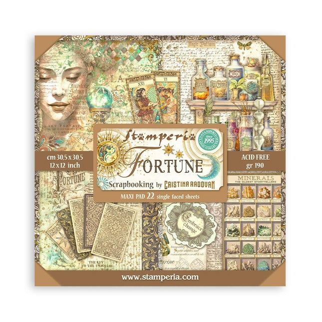 Bloc de papiers Fortune simple face - 30,5x30,5 cm - 22 feuilles