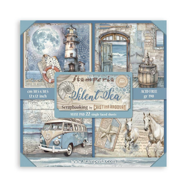 Bloc de papiers Silent Sea recto - 30,5x30,5 cm - 22 feuilles