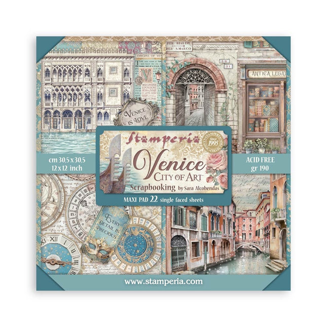 Paperpad Venice City of Art Enkelzijdig - 30,5x30,5 cm - 22 vellen