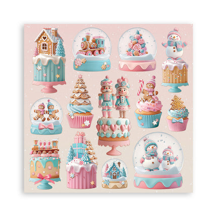 Paperpad Candy Christmas Enkelzijdig - 30,5x30,5 cm - 22 vellen