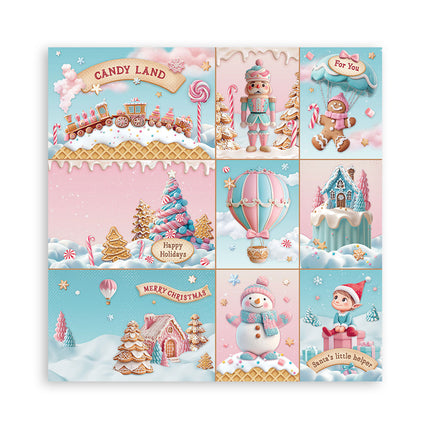 Paperpad Candy Christmas Enkelzijdig - 30,5x30,5 cm - 22 vellen