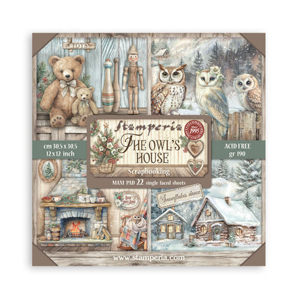 Bloc de papiers The Owl's House recto seul - 30,5x30,5 cm - 22 feuilles