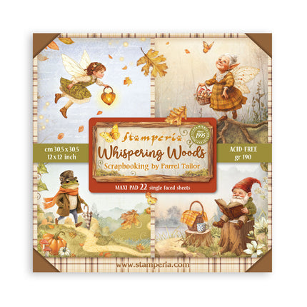 Paperpad Whispering woods Enkelzijdig - 30,5x30,5 cm - 22 vellen
