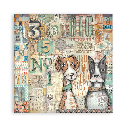 Paperpad Furry Friends Enkelzijdig - 30,5x30,5 cm - 22 vellen