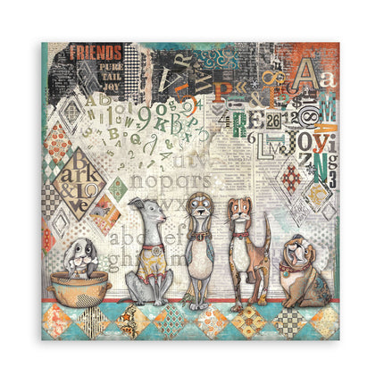 Paperpad Furry Friends Enkelzijdig - 30,5x30,5 cm - 22 vellen