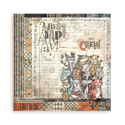 Paperpad Furry Friends Enkelzijdig - 30,5x30,5 cm - 22 vellen