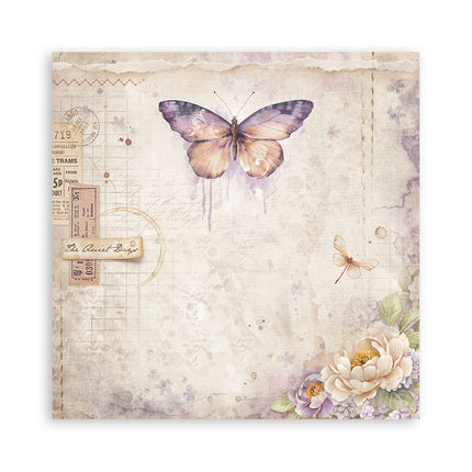 Bloc de papiers Quiet Days recto seul - 30,5x30,5 cm - 22 feuilles