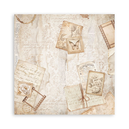 Bloc de papiers Quiet Days recto seul - 30,5x30,5 cm - 22 feuilles