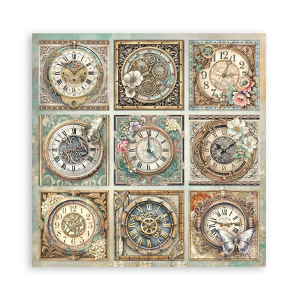 Bloc de papier imprimé pour scrapbooking et loisirs créatifs, 22 feuilles, 30,5x30,5 cm (12"x12"), recto simple - Gardens of Time