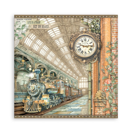 Bloc de papier imprimé pour scrapbooking et loisirs créatifs, 22 feuilles, 30,5x30,5 cm (12"x12"), recto simple - Gardens of Time