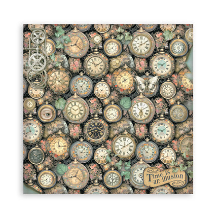 Bloc de papier imprimé pour scrapbooking et loisirs créatifs, 22 feuilles, 30,5x30,5 cm (12"x12"), recto simple - Gardens of Time