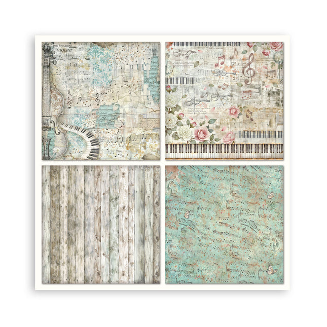Bloc imprimé de scrapbooking pour loisirs créatifs 22 feuilles cm 30,5x30,5 (12"x12") Recto simple - Symphony