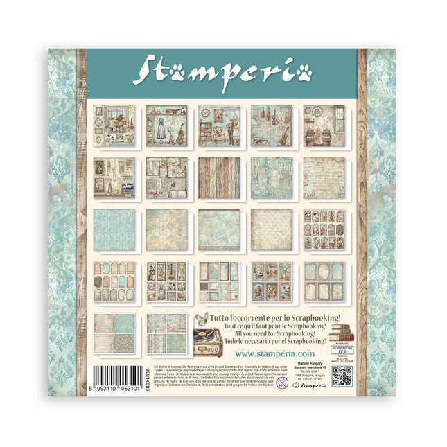 Bloc imprimé de scrapbooking pour loisirs créatifs 22 feuilles cm 30,5x30,5 (12"x12") Recto simple - Symphony