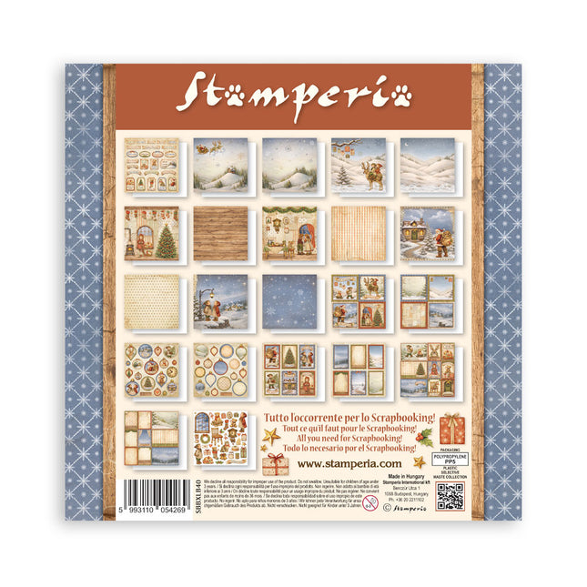 Bloc de papier imprimé pour scrapbooking et loisirs créatifs, 22 feuilles, cm 30,5x30,5 (12"x12"), recto simple - Silent Night