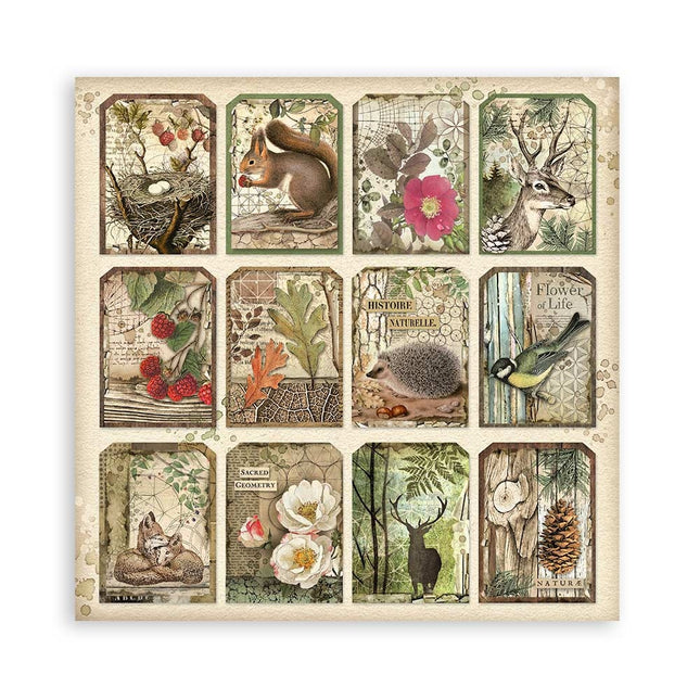 Bloc de papiers Forest recto seul - 30,5x30,5 cm - 22 feuilles