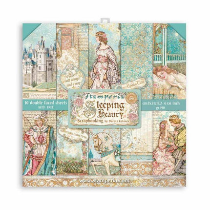 Petit bloc 10 feuilles - 15.24x15.24 (6"x6") Double face Belle au bois dormant